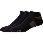 Under Armour Boy's UA HeatGear Low Cut Socks (Pack of 3) - Black, Large