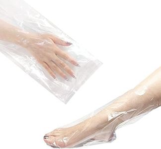 Charmyth Liners Hand or Foot Disposable Thermal Heated Mitt Liners Paraffin Bath Treatments Bags Plastic Pro Cozie Liner Socks and Gloves for Hot Wax Therapy (100)