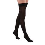 JOBST Relief 20-30 mmHg Compression Socks, Thigh High with Silicone Band, Black, Medium