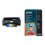 Epson Expression Photo XP-970 Wireless Color Photo Printer with Scanner and Copier & S042038 Photo Paper Glossy, 4x6 Size, (100 Sheets) Ink