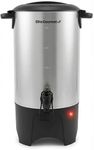 Elite Gourmet CCM040 Stainless Steel 40 Cup Coffee Urn Removable Filter For Easy Cleanup, Two Way Dispenser with Cool-Touch Handles Electric Coffee Maker Urn, Stainless Steel