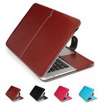 GranVela MacBook Notebook Premium Quality PU Leather Sleeve bag, Skin Case Cover for Apple 13", 13.3" inch Macbook Air-Brown