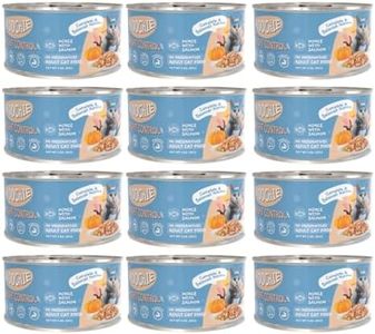 MOOCHIE Weight Control Grain Free Wet Cat Food — Salmon, Chicken, Lamb & Beef Liver - No Artificial Flavors or Preservatives - 12 × 3 oz cans