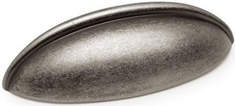 10 Pack - Cosmas 1399WN Weathered Nickel Cabinet Hardware Bin Cup Drawer Handle Pull - 2-1/2" Inch (64mm) Hole Centers