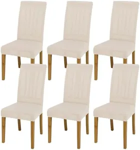 BIETYONE Chair Covers,Dining Room Chair Covers Set of 6,Stretch Kitchen Chair Cover,Washable Dining Chair Cover,Parsons Chair Slipcovers Protective,for Home,Restaurant,Banquet