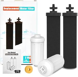 Water Filter Replacement for Berkey Water Filter, 2 Activated Carbon Filters and 2 Fluoride Filters Compatible with Purifiers Berkey Gravity Water Filter System