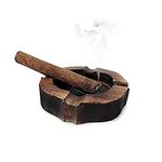 Carved Wooden Cigar Ashtray Outdoor