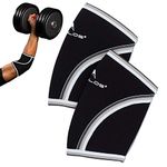 Compression Elbow Sleeves(Pair), 5mm Neoprene Elbow Barces for Weightlifting Powerlifting Tennis Golf and Basketball