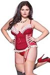 Coquette Women's Bustier, Red/Ivory