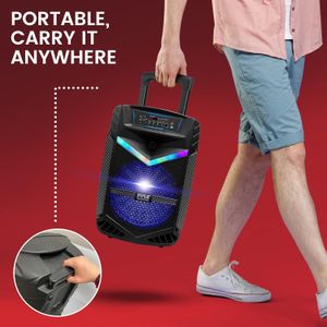 Pyle Portable Bluetooth PA Speaker, 800W Outdoor Karaoke Machine with Mic