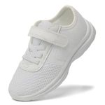 EvinTer Toddler Shoes Little Kid Boys Girls Running Sports Sneakers White