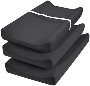david's Kids 3 Pack Changing Pad Cover Set, Ultra Soft Breathable Cozy Microfiber Diaper Change Table Sheets for Baby Girls, Fit Most Changing Pads, Black