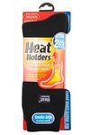 HEAT HOLDERS - 3 pack womens thick thermal socks 5-9 US, Black, 5