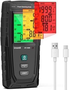ERICKHILL 3 in 1 EMF Detector, Electromagnetic Field Radiation Detector for EF, RF, MF, WiFi,5G Signal,Triple Alarm Modes, Type-C Charging, EMF Meter for Home, Office, and Paranormal Investigation