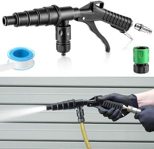 Gulfmew Coolant System Flush Gun, Lever Action Heater Core Flush Kit, Radiator/Cooling System Flusher, Air and Water Combo Flushing Set with Nozzles for 19-40 mm Hoses