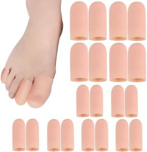 Toe Protectors Women 20 Pieces for Big Toe and Little Toe, Toe Covers for Women Gel Toe Caps for Men Toe Sleeve Toe Cushions for Pain Relief Toe, Hammer Toe Calluses Blister Protection