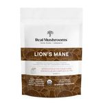 Real Mushrooms Lion’s Mane Powder - Organic Lions Mane Mushroom Extract with Immunomodulating Properties & Antioxidants - Vegan Mushroom Supplement, 150 Servings