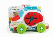 Clementoni Soft Clemmy Sensory Car, Fun & Developmental Play for Babies & Toddlers, Stimulating Textures, Shapes & Stacking Blocks Multicolored 6+ Months