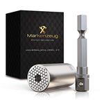 MARKENZEUG® The Original Premium Universal Wrench I Improved Concept 2020 I Universal Socket Wrench I Multi Function Nut I Repair Hand Tool 7-19 mm with Adapter