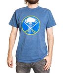 Calhoun NHL Surf & Skate Men's Garment Dyed Vintage T-Shirt (Buffalo Sabres, Large)