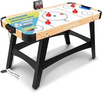 SereneLife 58" Air Hockey Game Table with 2X Stronger Motor, Digital LED Scoreboard, Puck Dispenser & Complete Accessories