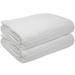 Towelogy® Premium Oversized Bath Sheets (100x180cm) 100% Egyptian Combed Cotton Quick Dry & Absorbent Extra Large Jumbo Bath Towels Hotel Quality (White Snow, 2)