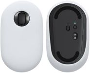 kwmobile Silicone Cover Compatible with Logitech Pebble Mouse Cover - Soft Mouse Protector Grip - White