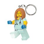 LEGO Iconic Nurse Nurse Keychain LED Flashlight Toys Gift for Kids - 76mm Height Figure (KE156H) - 2 CR2025 Batteries Included