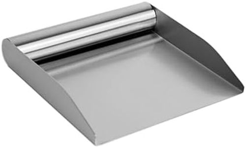 Fox Run Stainless Steel Kitchen Food Scoop, 6" Food and Bench Scraper With Handle