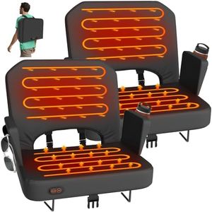 HOPERAN Heated Stadium Seats for Bleachers with Back Support - 3 Levels Bleacher Chairs with Back and Cushion and Armrest, Wide & Thick Padded Bleacher Seats, Stadium Chairs for Outdoor Sports Games