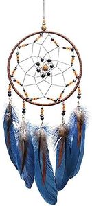 MOONFLY Dream Catcher Handmade Traditional Feather Dreamcatcher Hanging Home Wall Decoration Craft Ornament for Home, Bedroom, Kids, Boys Native American Style Décor (Star)