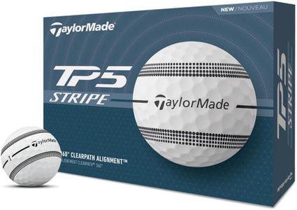 TaylorMade TP5 Stripe Golf Balls – High Visibility, 12-Pack