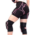 BelugaDesign 3D Protection Padded Shorts Knee Set | Hip Butt Tailbone Impact Shorts for Ski Skateboard Snowboard Volleyball Ice Figure Skating | Adjustable Breathable Knee Brace for Women (W, S)