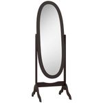 HOMCOM Full Length Mirror, Free Standing Mirror with Oval Frame, Adjustable Angle for Dressing Room, Bedroom, Living Room, Coffee