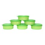 Cutting EDGE Food Saver Airtight Container, Eco-Plastic Tiffin Lunch Box for Office, Men, Women, School, Multi Purpose Box, Fridge, Vegetable Storage (Set of 6-290 ml, Green)