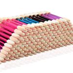 Eyeshadow Applicators, MORGLES 200 PCS Disposable Sponge Eye Brushs (Multicolored)