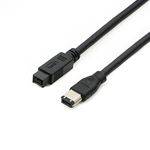 Pasow FireWire 800 to 400 9 to 6 pin Cable (9pin 6pin) 6FT , IEEE 1394 Firewire 800 9-pin/6-pin Cable 6 Feet-Black