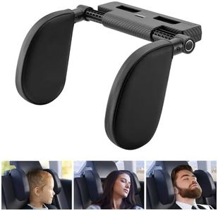 Wadayu Leather Car Headrest for Children and Adults, Easy Assembly Headrest for Travel, Neck Support Pillow in Car Sleeping
