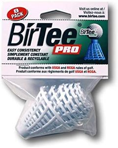 BirTee Pro Consistent Height 1/4"-2" White Specialty Tee (8 Pack)