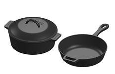 Bayou Classic 7658 Cast Iron Cookware Set (3 Piece)