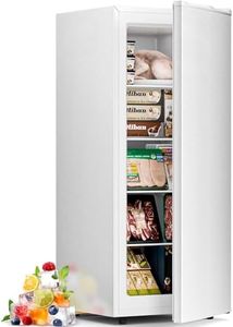 Antarctic Star 6.0 Cu.Ft Upright Freezer, Compact Stand Up Freezer with 7-Temp Control, Removable Glass Shelves, Adjustable Legs & Reversible Door, for Home, Apartment, Dorm, White