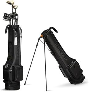 HELIX B-Lite Golf Bag - Lightweight Golf Bag with Strap and Stand – Easy to Carry– Golf Stand Bag with Wheels for The Driving Range (Black)