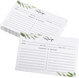 Outus 80 Pieces Bridal Recipe Cards Double Sided Kitchen Recipe Cards Sage Simple Wildflower Recipe Cards Notecards for Wedding, Bridal Shower, Farmhouse, 4 x 6 Inch (Fresh Style)