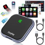 Wireless CarPlay Adapter 2024 New Upgrade, Converts Factory Wired CarPlay to Wireless, Plug and Play Car Play Wireless Adapter, Compatible with iPhone iOS 10+