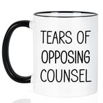 Maustic Lawyer Gifts for Men Women, Tears of Opposing Counsel Coffee Mug, Law Student Attorney Paralegal Future Lawyer Gifts, Law School Graduation Gifts, Lawyer Gift Idea, Funny Lawyer Mug, 11 Oz