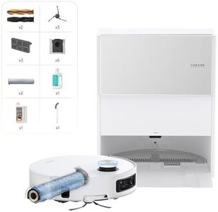 DREAME Aqua10 Ultra Roller Complete Robot Vacuum and Mop & 30,000Pa Suction, Self-Cleaning Dock & Extending Roller Mop, Heat-Washes & Dries, Carpet Protection, AI Camera & LiDAR Avoidance Tech