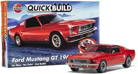 Airfix QUICKBUILD Ford Mustang GT 1968 Car Model Kit - Construction Toys for Boys & Girls 6+ - Model Car Starter Kit for Kids - Easy Build Model Vehicle with No Glue - Cars Model Building Set