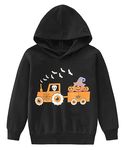 Little Hand Boys Pumpkin Halloween Hoodie Kids Spider Tractor Sweatshirt Long Sleeve Halloween Pullover Tops Age 5-6 Years