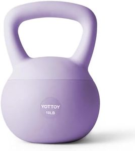 YOTTOY Soft Kettlebell,Kettlebell Anti-Slip Grip Weight for Home Workouts, Kettlebells Set Strength and Safety Guaranteed (15LB-Purple)