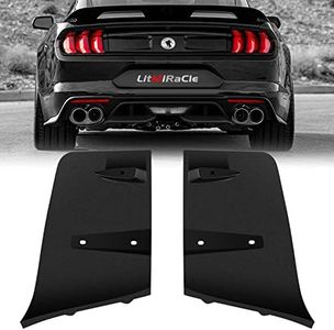LitMiRaCle Rear Bumper Diffuser Valance Aero Foil Kit for 2018 2019 2020 2021 2022 2023 Ford Mustang GT Accessories, Black,2PCS zaxs0093